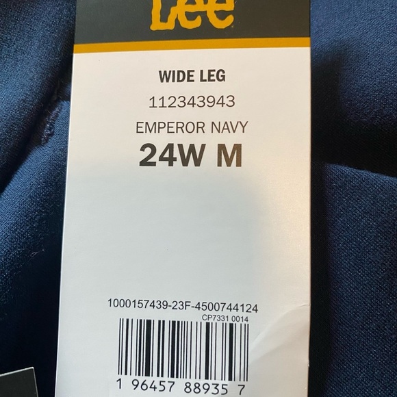 NWT Sz 24W Lee Ultra Lux Comfort Trousers Classic Wide-Leg Med Rise - Picture 8 of 8